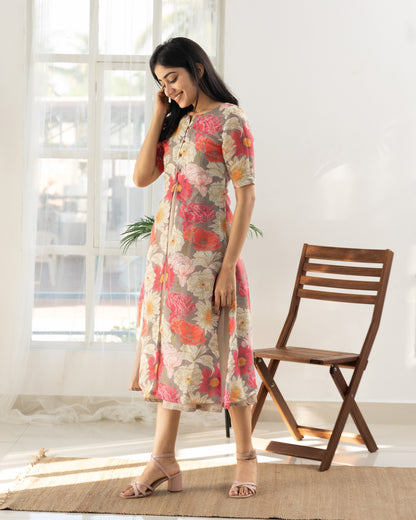 cotton floral dress, floral cotton dress for women, indian floral dress, south indian cotton dress, ikat dress, ikat cotton dress, ikat kurti, ikat cotton kurti, handwoven ikat dress, pochampally ikat kurti, mangalagiri cotton dress, mangalagiri cotton kurti, narayanpet cotton dress, narayanpet cotton kurti, chettinad cotton dress, chettinad cotton kurti, kalamkari cotton dress, kalamkari kurti, block print cotton dress, block print cotton kurti, handloom cotton dress, handloom cotton kurti, feeding dress, 