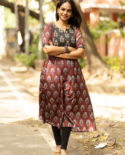 Rose Wine - Rayon Kurti - Feeding