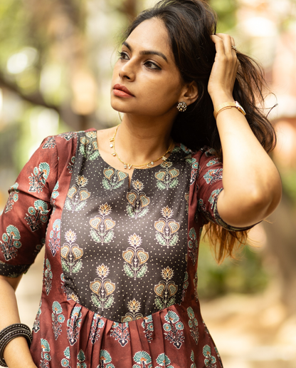 Rose Wine - Rayon Kurti - Feeding