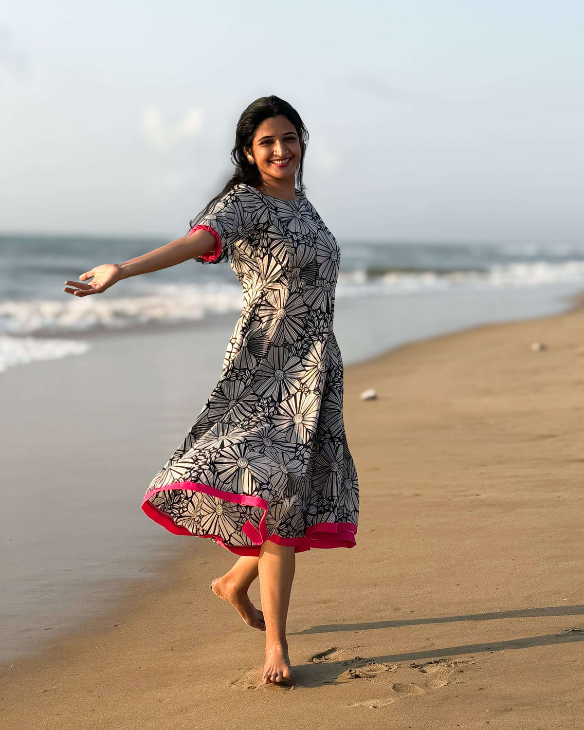Petal Charm - Cotton Feeding Dress