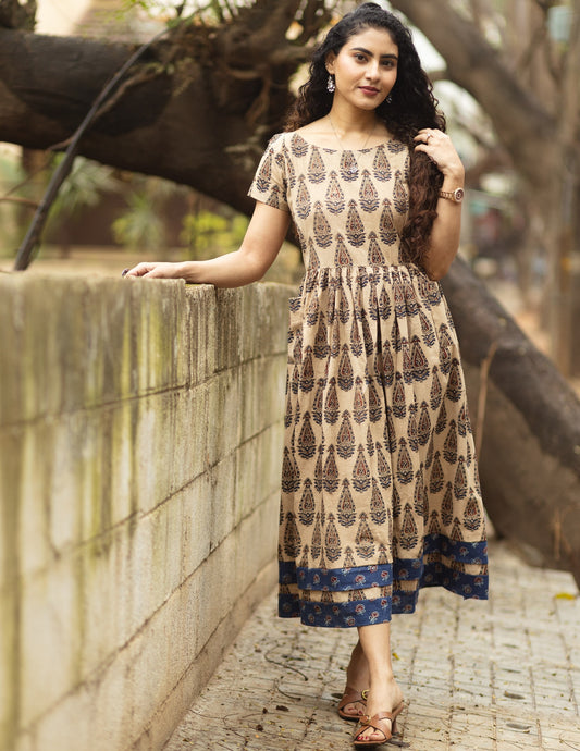 Lekha - Kalamkari Cotton Dress - Feeding