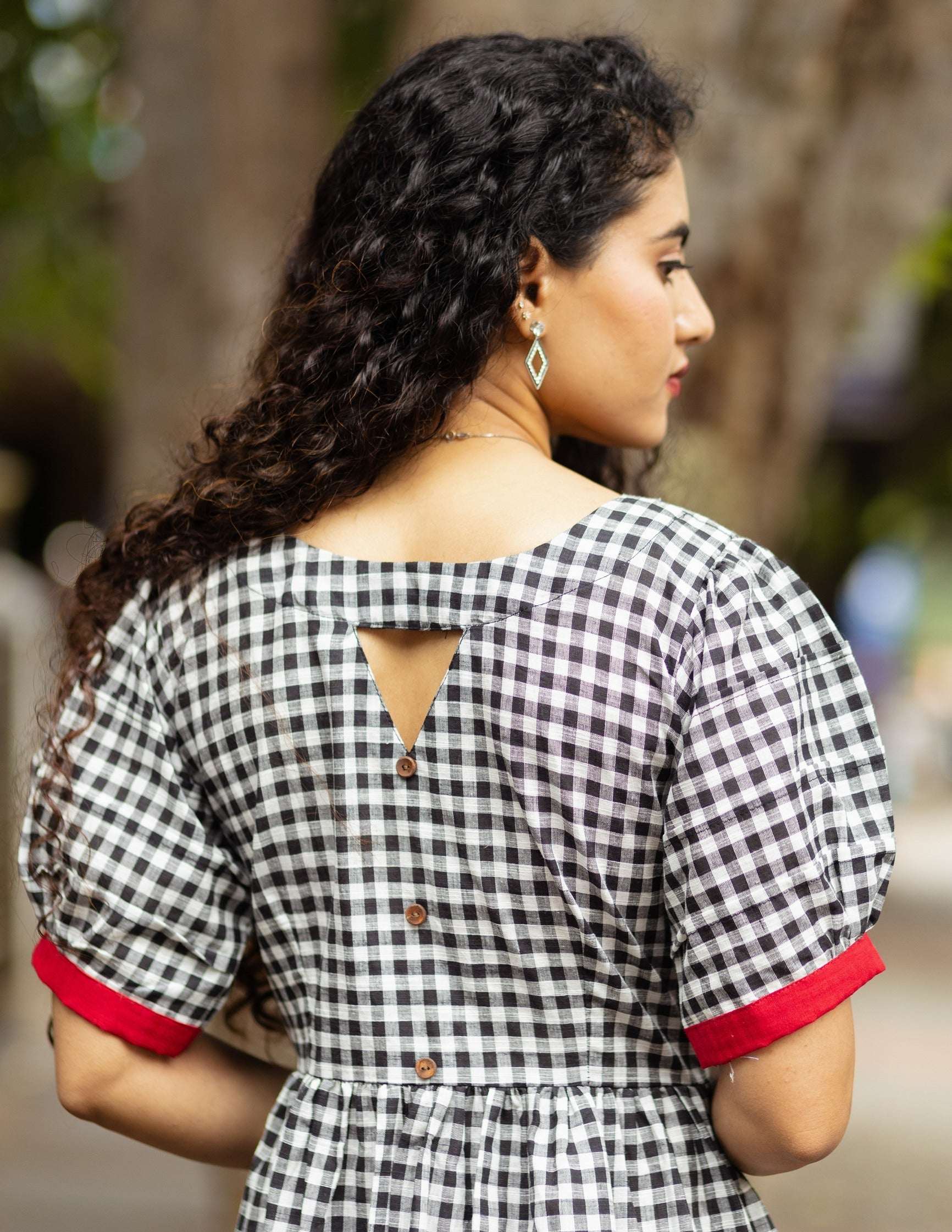 Dvithi - Cotton Checks Dress - Feeding