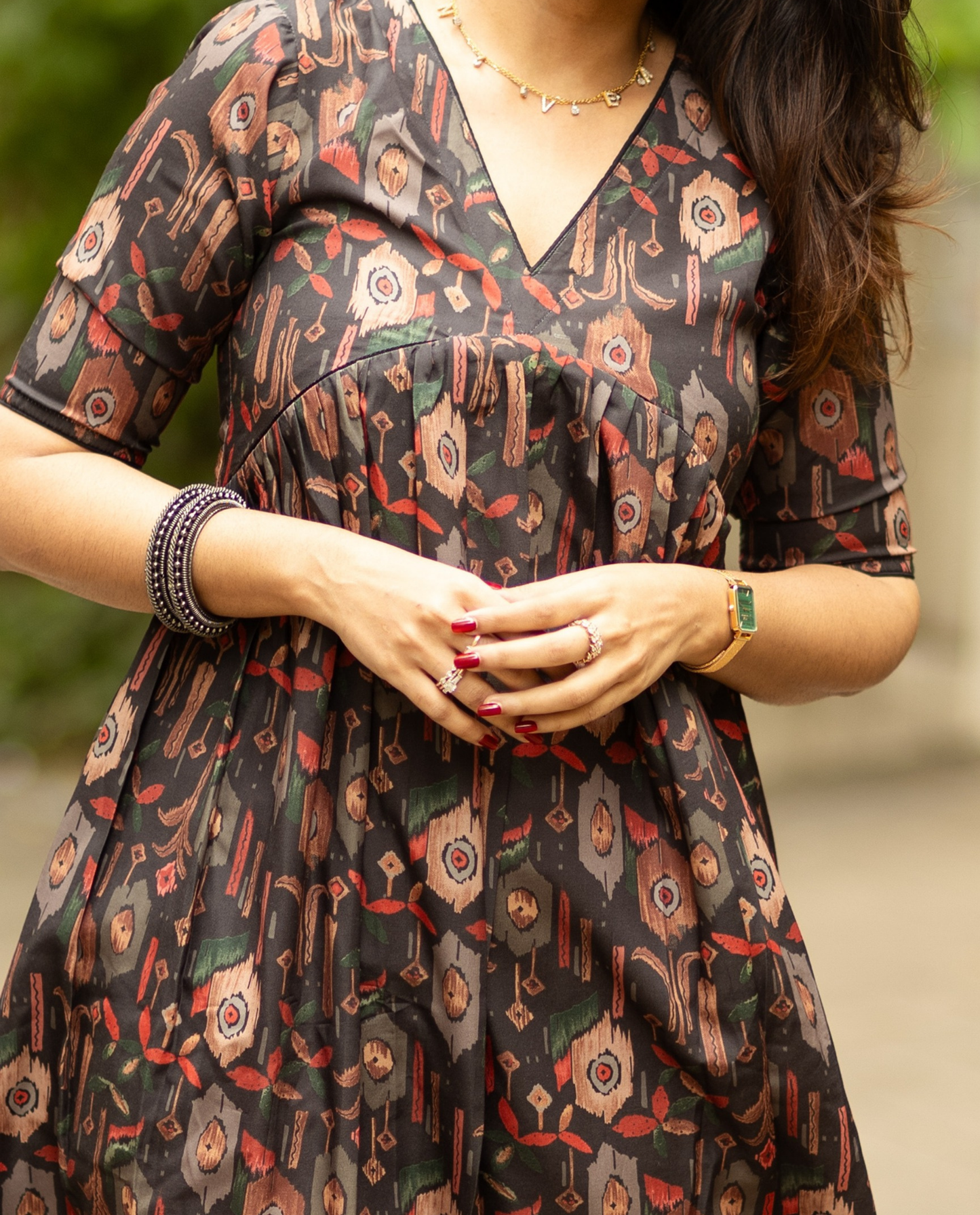 Night Orchid : Rayon Kurti - Regular