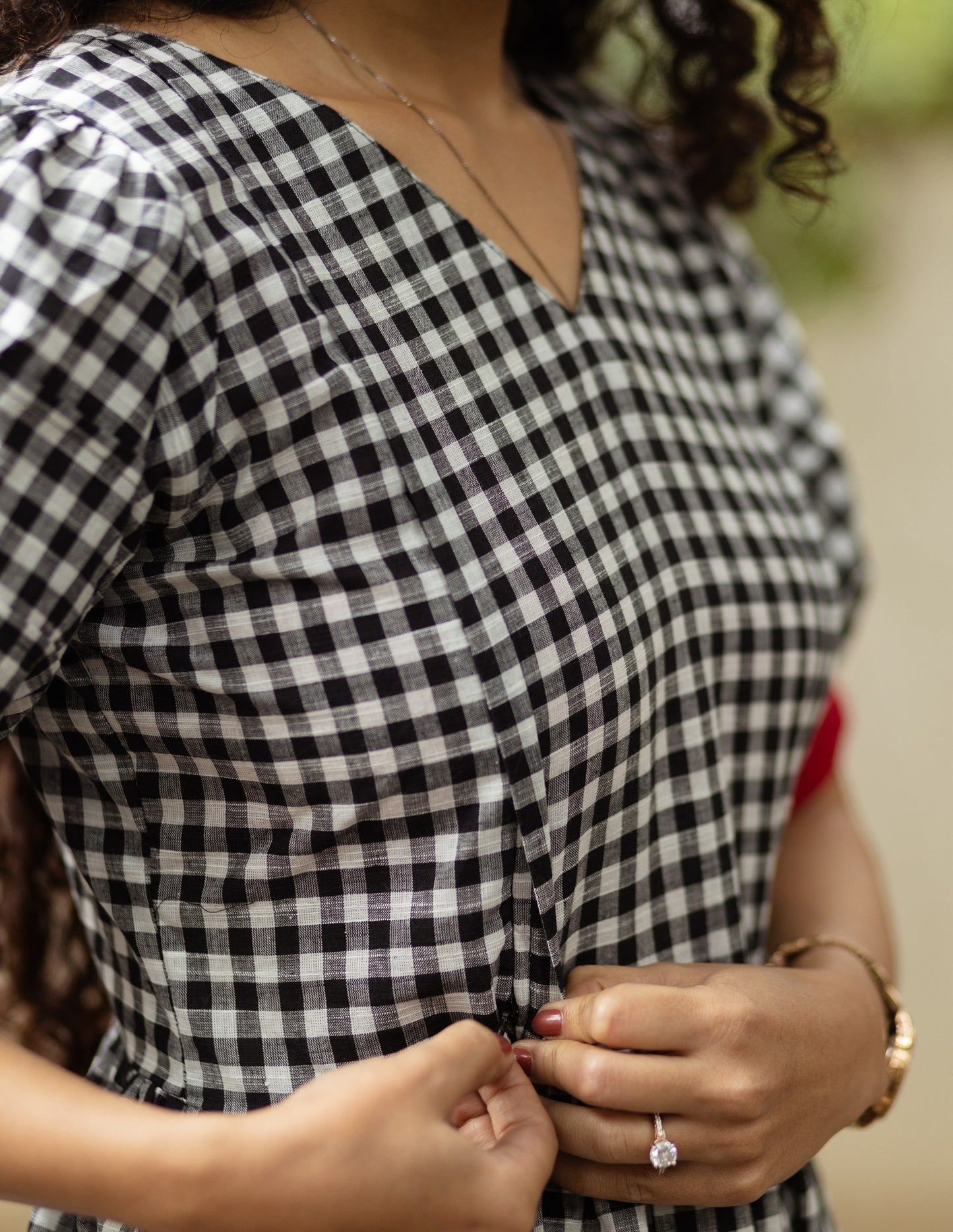 Dvithi : Cotton Checks Dress - Regular