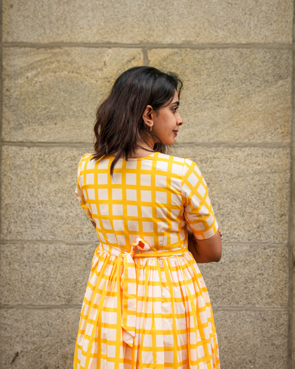cotton maxi dress india, lightweight handloom cotton dress, sustainable cotton clothing india, eco friendly cotton dress, everyday cotton kurti, office wear cotton kurti, festive floral cotton dress, floral ikat cotton dress, pastel floral dress, elegant cotton dress for festivals, Feeding friendly , Affordable clothing, Chennai brands, Chennai clothing brands