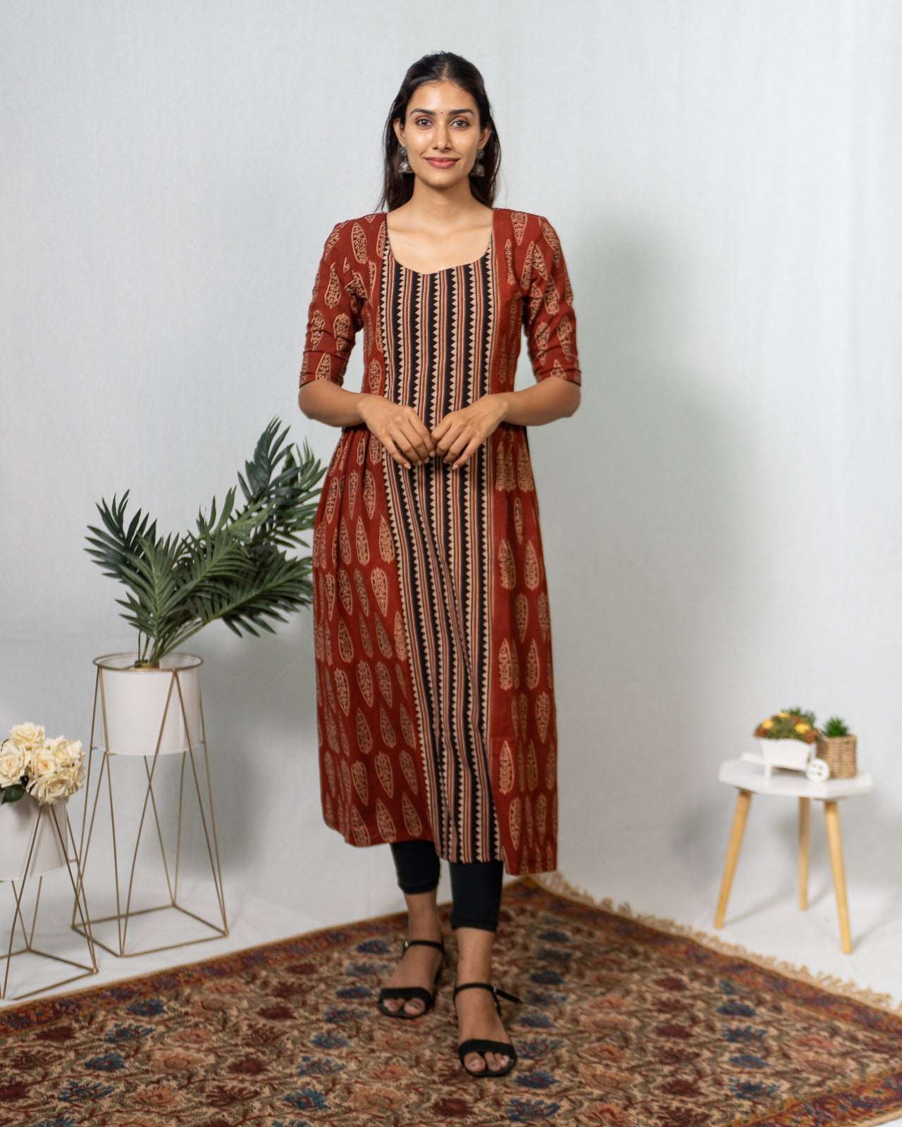 cotton maxi dress india, lightweight handloom cotton dress, sustainable cotton clothing india, eco friendly cotton dress, everyday cotton kurti, office wear cotton kurti, festive floral cotton dress, floral ikat cotton dress, pastel floral dress, elegant cotton dress for festivals, Feeding friendly , Affordable clothing, Chennai brands, Chennai clothing brands