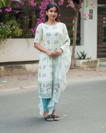 Siya Green - Kurti with Dupatta - Feeding