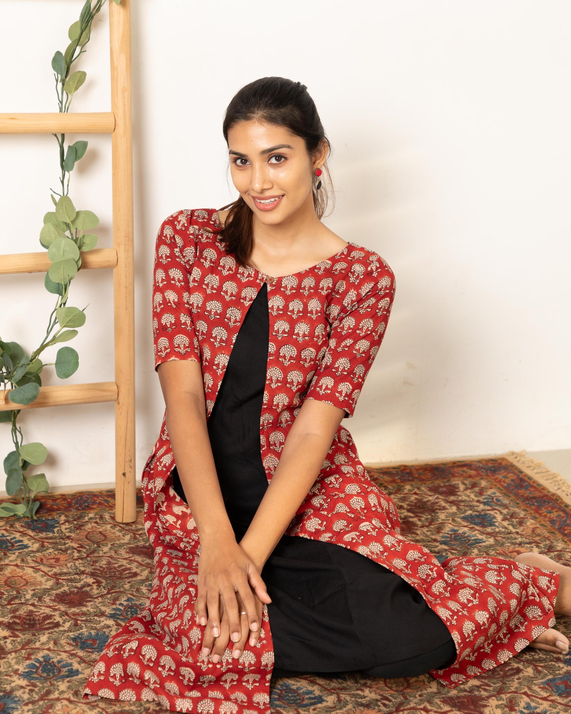 cotton maxi dress india, lightweight handloom cotton dress, sustainable cotton clothing india, eco friendly cotton dress, everyday cotton kurti, office wear cotton kurti, festive floral cotton dress, floral ikat cotton dress, pastel floral dress, elegant cotton dress for festivals, Feeding friendly , Affordable clothing, Chennai brands, Chennai clothing brands
