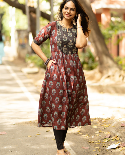 Rose Wine - Rayon Kurti - Feeding