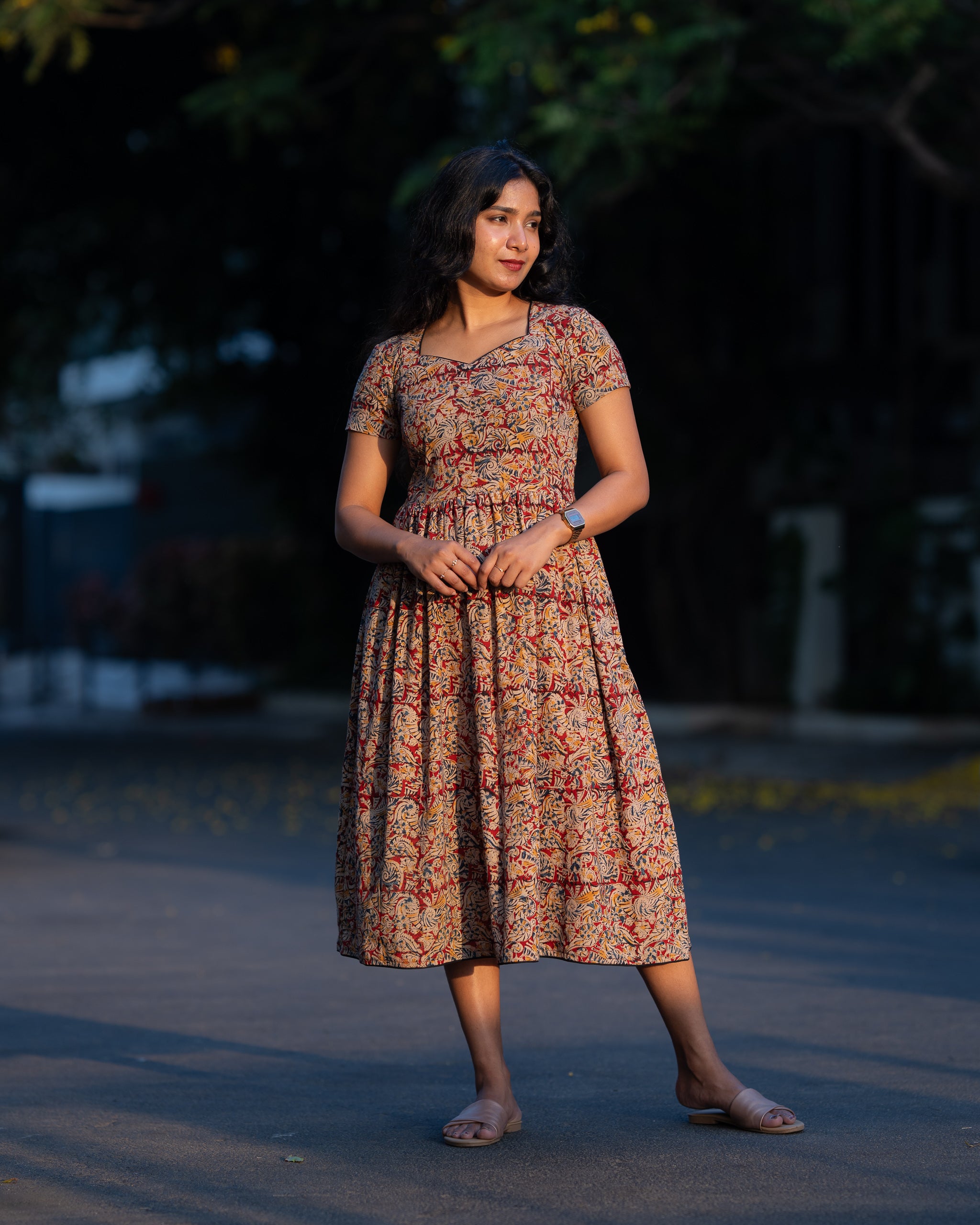 Abhogi - Kalamkari Nursing Dress