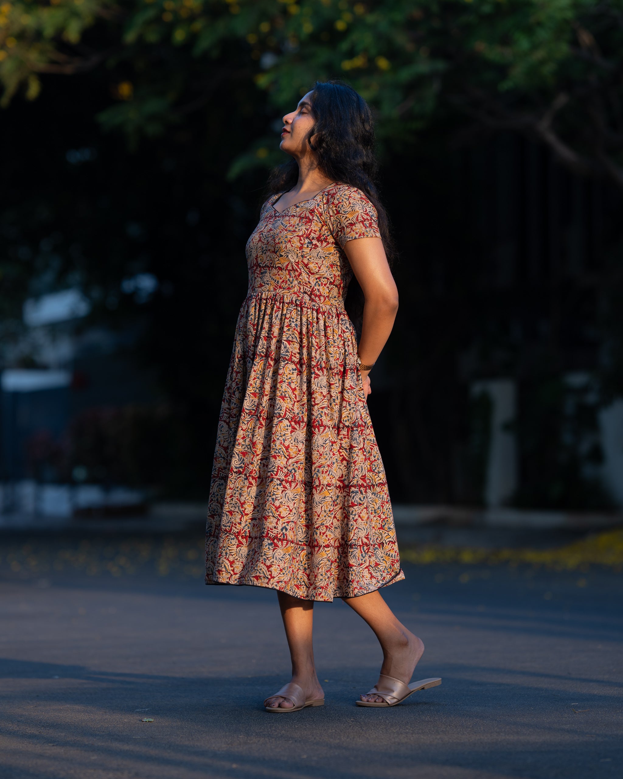 Abhogi - Kalamkari Nursing Dress