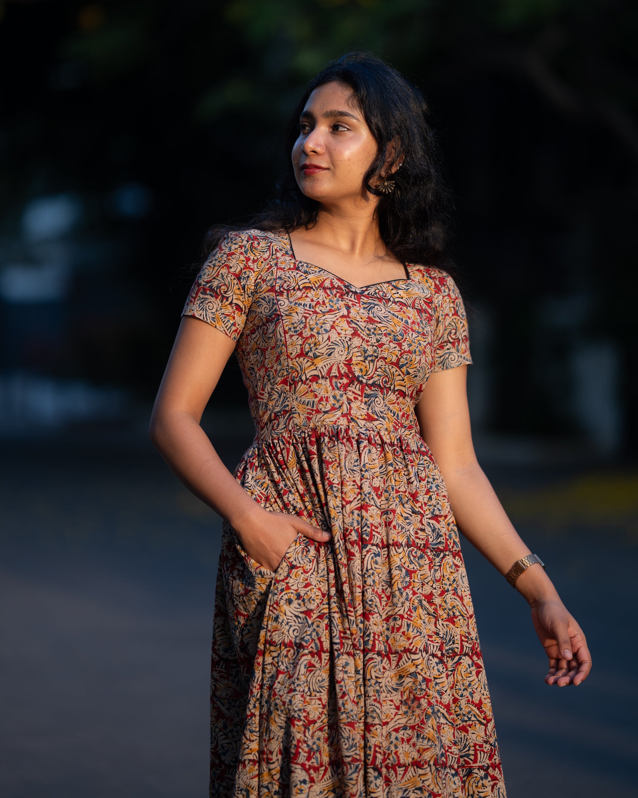 Abhogi - Kalamkari Nursing Dress
