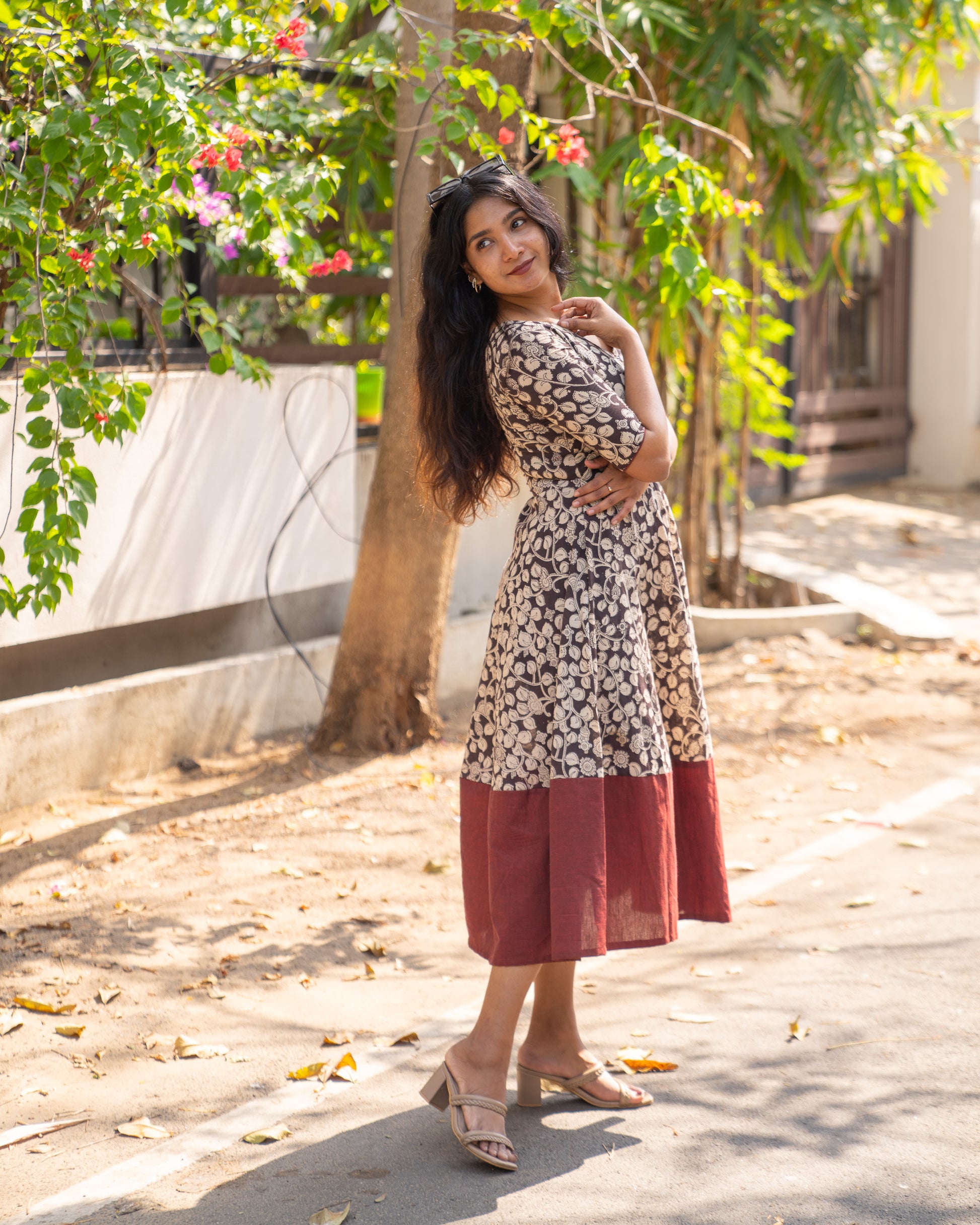 cotton floral dress, floral cotton dress for women, indian floral dress, south indian cotton dress, ikat dress, ikat cotton dress, ikat kurti, ikat cotton kurti, handwoven ikat dress, pochampally ikat kurti, mangalagiri cotton dress, mangalagiri cotton kurti, narayanpet cotton dress, narayanpet cotton kurti, chettinad cotton dress, chettinad cotton kurti, kalamkari cotton dress, kalamkari kurti, block print cotton dress, block print cotton kurti, handloom cotton dress, handloom cotton kurti, feeding dress, 