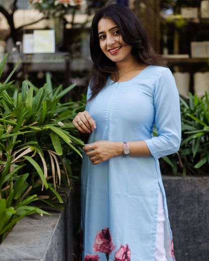 Blue Petals - Feeding & Regular Kurti