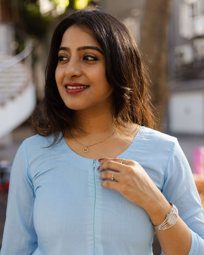 Blue Petals - Feeding & Regular Kurti