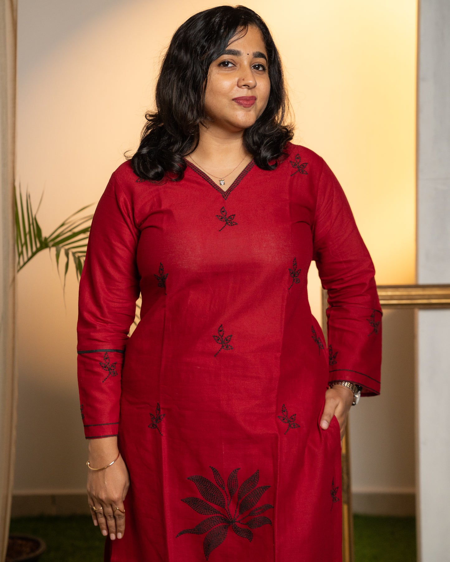 Crimson Fern - Cotton Co-ord Set- Regular