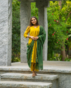 Dhana - Festive Silk Kurti set & Dupatta