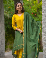 Load image into Gallery viewer, Dhana - Festive Silk Kurti set &amp; Dupatta
