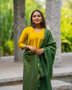 Dhana - Festive Silk Kurti set & Dupatta