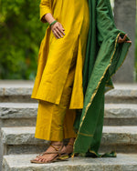 Load image into Gallery viewer, Dhana - Festive Silk Kurti set &amp; Dupatta
