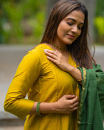 Load image into Gallery viewer, Dhana - Festive Silk Kurti set &amp; Dupatta
