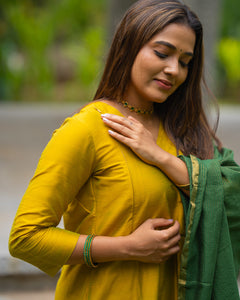 Dhana - Festive Silk Kurti set & Dupatta