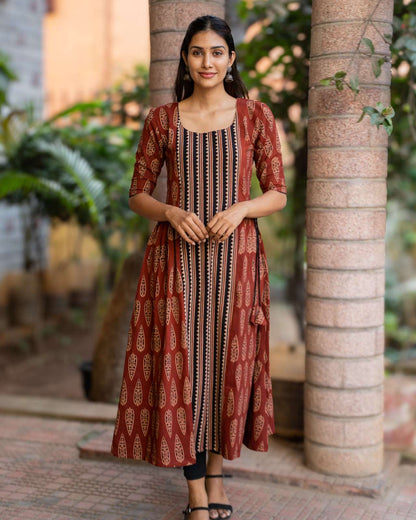 cotton maxi dress india, lightweight handloom cotton dress, sustainable cotton clothing india, eco friendly cotton dress, everyday cotton kurti, office wear cotton kurti, festive floral cotton dress, floral ikat cotton dress, pastel floral dress, elegant cotton dress for festivals, Feeding friendly , Affordable clothing, Chennai brands, Chennai clothing brands