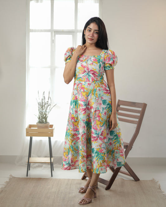 cotton floral dress, floral cotton dress for women, indian floral dress, south indian cotton dress, ikat dress, ikat cotton dress, ikat kurti, ikat cotton kurti, handwoven ikat dress, pochampally ikat kurti, mangalagiri cotton dress, mangalagiri cotton kurti, narayanpet cotton dress, narayanpet cotton kurti, chettinad cotton dress, chettinad cotton kurti, kalamkari cotton dress, kalamkari kurti, block print cotton dress, block print cotton kurti, handloom cotton dress, handloom cotton kurti, feeding dress, 