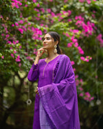 Load image into Gallery viewer, Gaja  - Nursing Festive Silk Kurti set &amp; Dupatta
