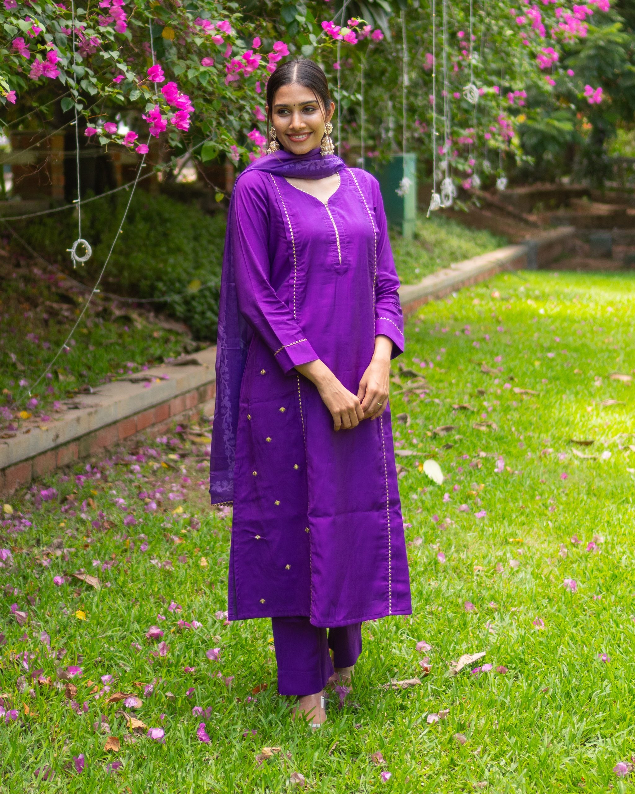 Gaja  - Nursing Festive Silk Kurti set & Dupatta