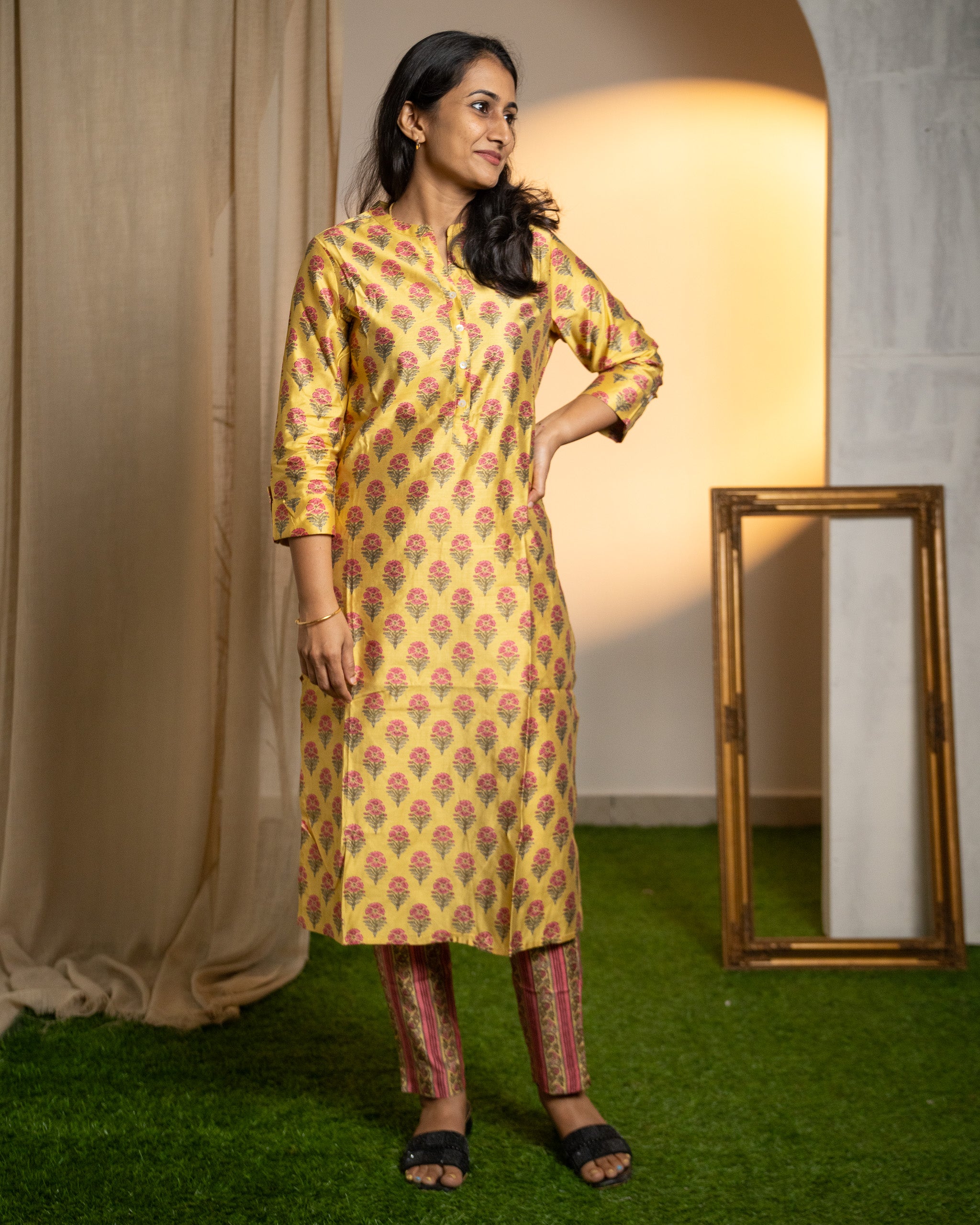 Golden Daze - Silk Kurti Set (NON FEEDING)