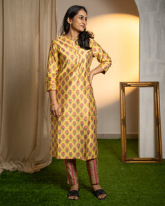 Golden Daze - Silk Kurti Set (NON FEEDING)