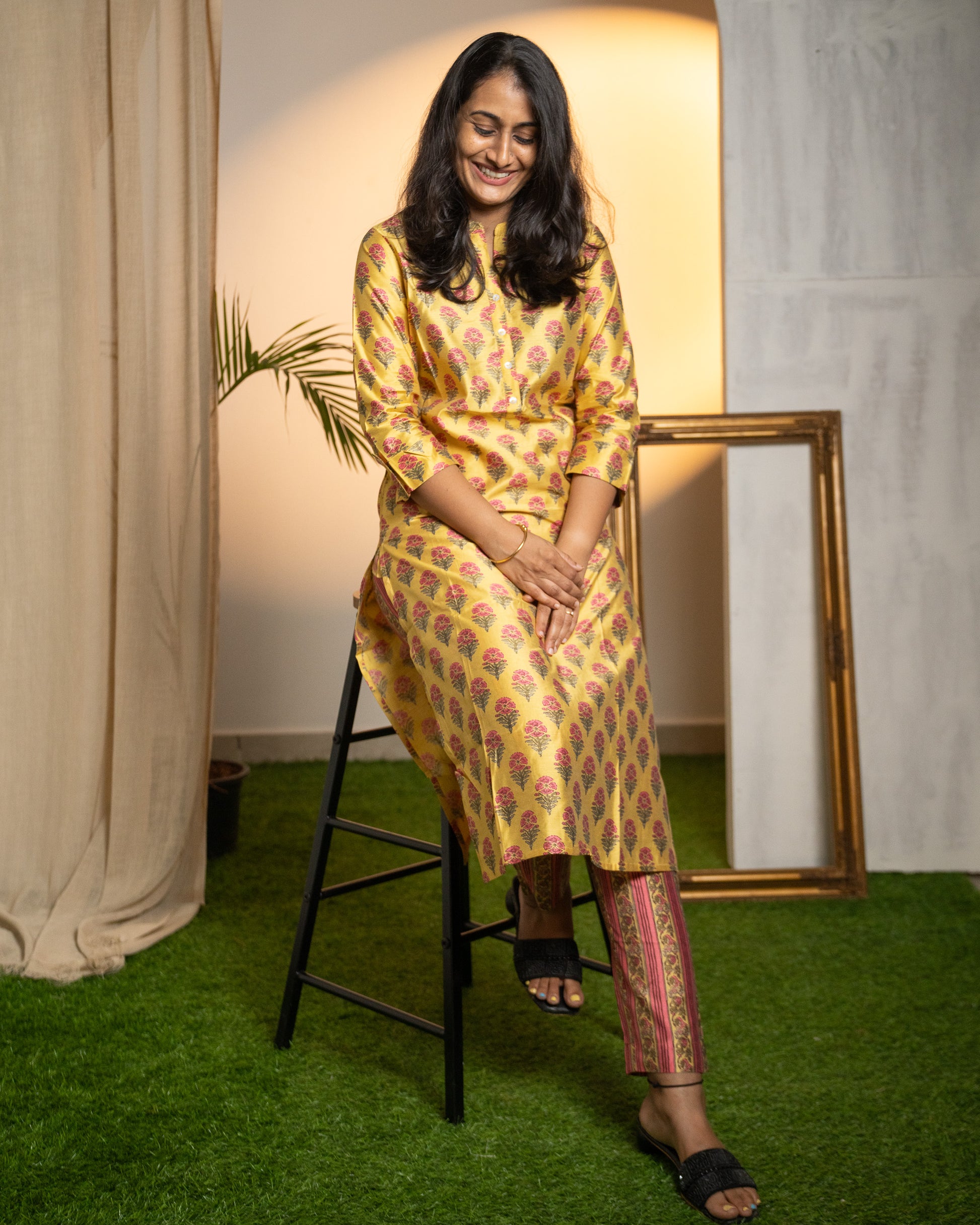 cotton maxi dress india, lightweight handloom cotton dress, sustainable cotton clothing india, eco friendly cotton dress, everyday cotton kurti, office wear cotton kurti, festive floral cotton dress, floral ikat cotton dress, pastel floral dress, elegant cotton dress for festivals, Feeding friendly , Affordable clothing, Chennai brands, Chennai clothing brands