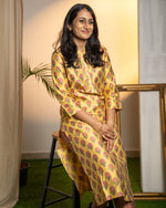 Load image into Gallery viewer, Golden Daze - Silk Kurti Set (NON FEEDING)
