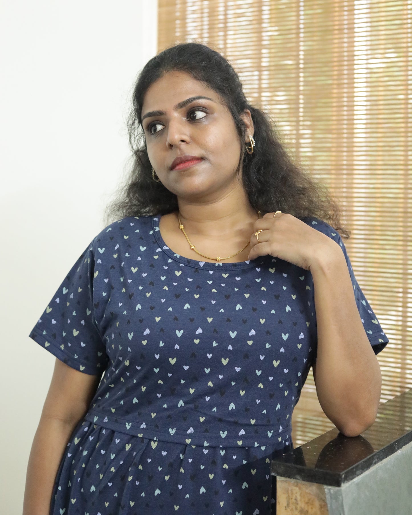 Blue Belle - Zipless Nursing Dress - Feeding