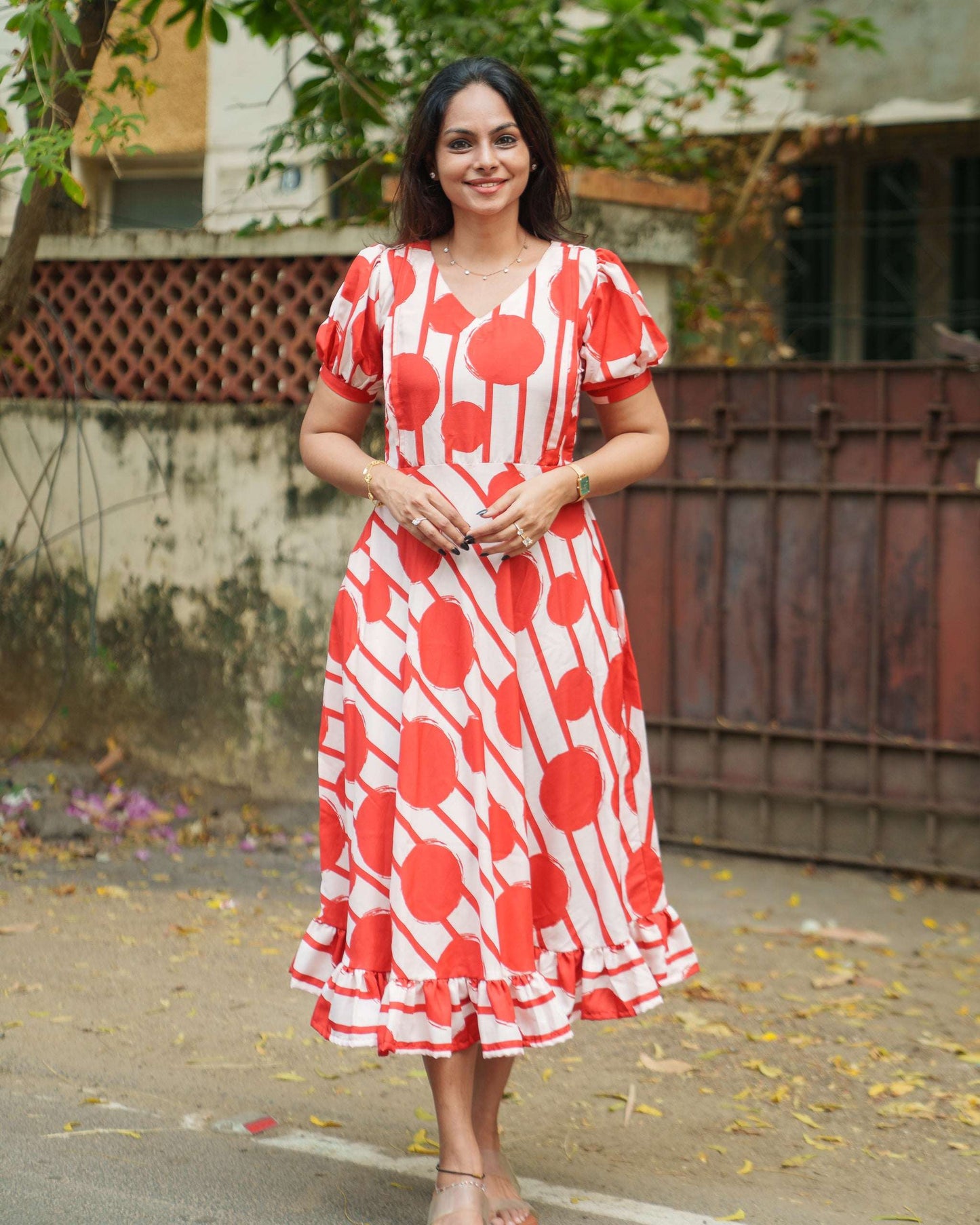 Pastel rayon summer dress with feeding zippers