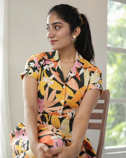 Island Green Cotton Dress - Feeding