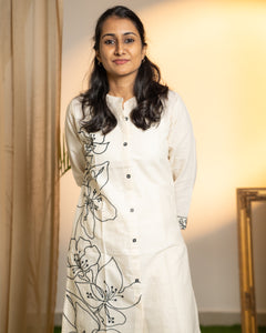 Ivory Bloom - Cotton Kurti / Co-ord set