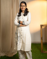 Load image into Gallery viewer, Ivory Bloom - Cotton Kurti / Co-ord set
