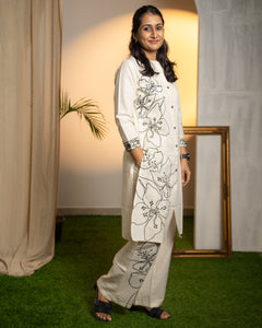 Ivory Bloom - Cotton Kurti / Co-ord set