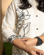 Load image into Gallery viewer, Ivory Bloom - Cotton Kurti / Co-ord set
