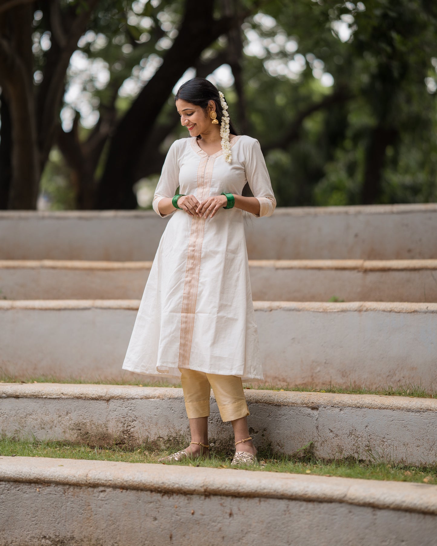 Lakshmi - Mangalgiri Kurti Set - Nursing