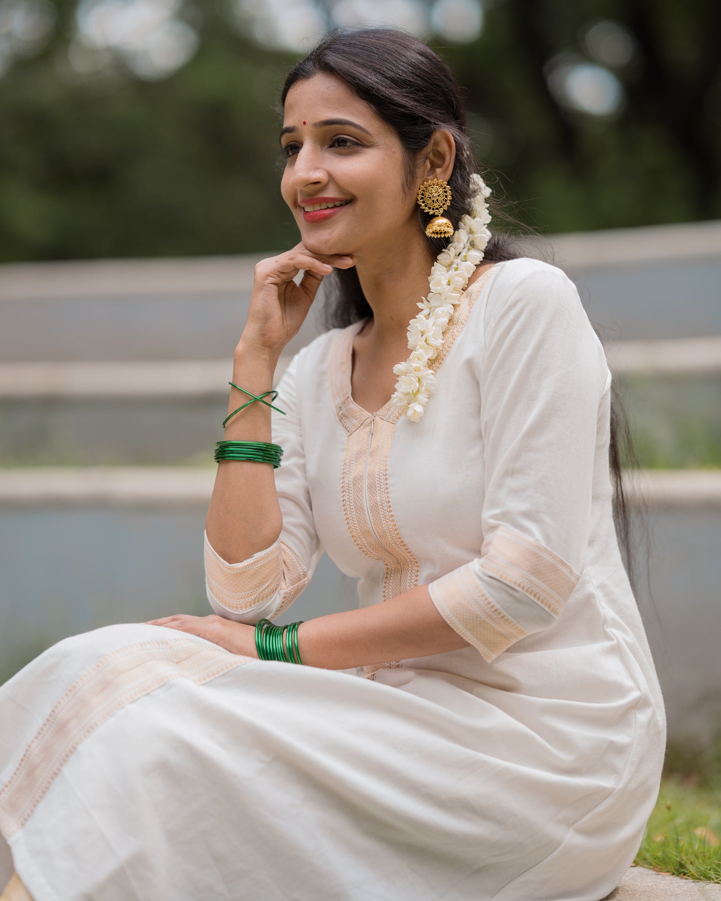 Lakshmi - Mangalgiri Kurti Set - Nursing