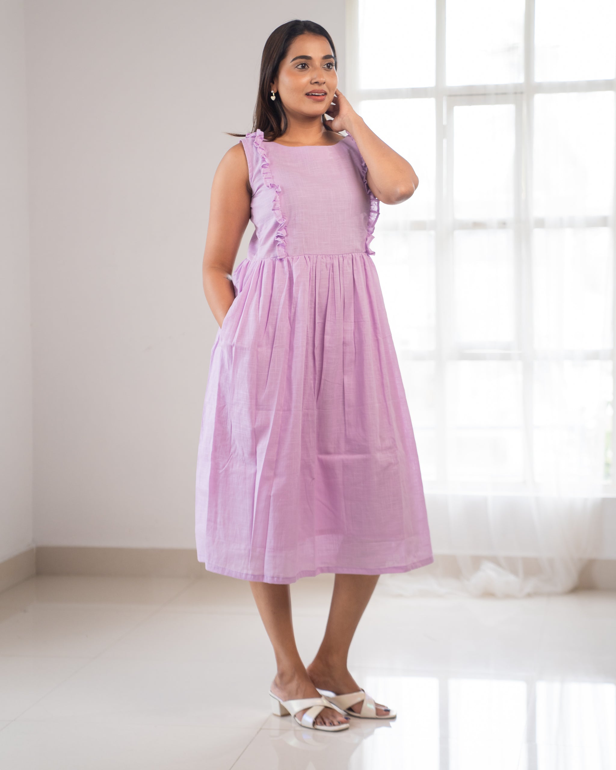 Lilac Breeze - Cotton Regular Dress
