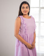 Load image into Gallery viewer, Lilac Breeze - Cotton Regular Dress
