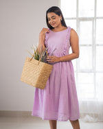 Load image into Gallery viewer, Lilac Breeze - Cotton Regular Dress
