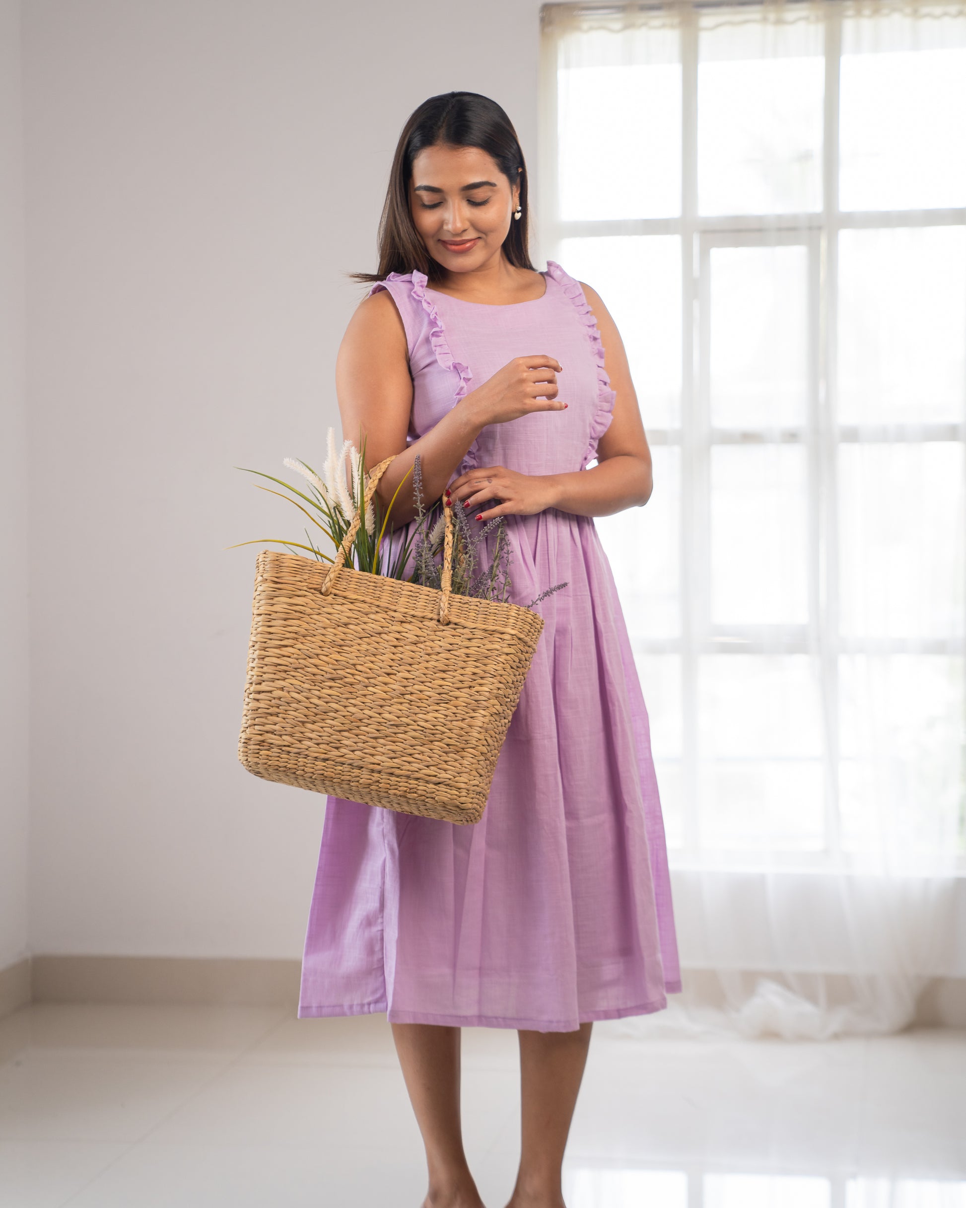 cotton maxi dress india, lightweight handloom cotton dress, sustainable cotton clothing india, eco friendly cotton dress, everyday cotton kurti, office wear cotton kurti, festive floral cotton dress, floral ikat cotton dress, pastel floral dress, elegant cotton dress for festivals, Feeding friendly , Affordable clothing, Chennai brands, Chennai clothing brands