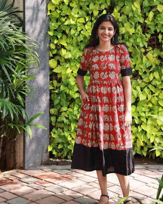 Meera - Kalamkari Dress - Feeding