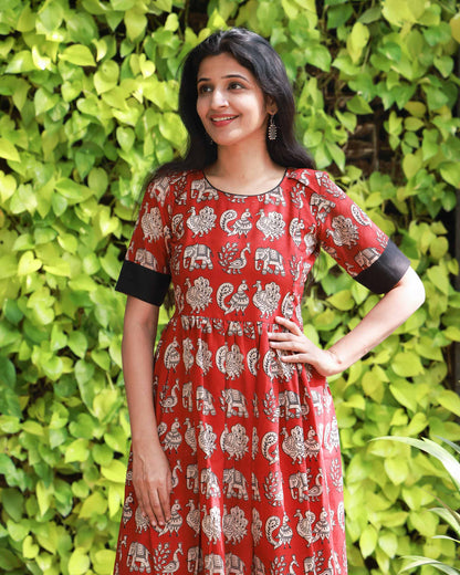 Meera - Kalamkari Dress - Feeding