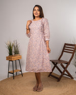 Load image into Gallery viewer, Peach Prism - Cotton Regular Dress
